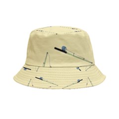 Fishing Rods Pattern Brown Inside Out Bucket Hat