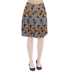 Pumpkin Heads With Hat Gray Pleated Skirt by TetiBright