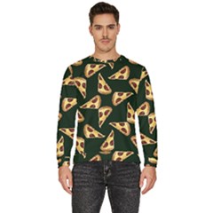 Pizza Slices Pattern Green Men s Fleece Sweatshirt by TetiBright