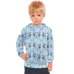 Jogging Lady On Blue Kids  Hooded Pullover by TetiBright