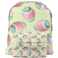 Colorful Easter Eggs Pattern Green Giant Full Print Backpack by TetiBright