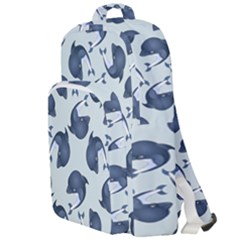 Blue Dolphins Pattern Double Compartment Backpack by TetiBright