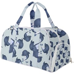 Blue Dolphins Pattern Burner Gym Duffel Bag by TetiBright