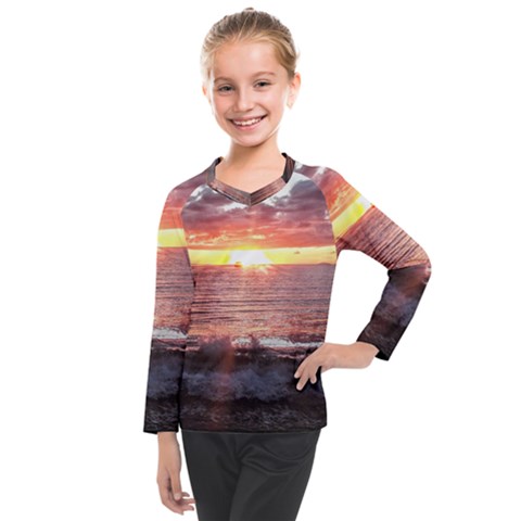 Tropical Sunset Kids  Long Mesh Tee by StarvingArtisan