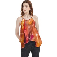 Multicolored Melted Wax Texture Flowy Camisole Tank Top by dflcprintsclothing