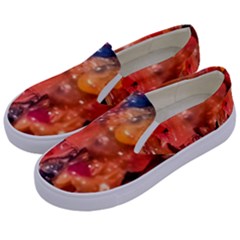 Multicolored Melted Wax Texture Kids  Canvas Slip Ons by dflcprintsclothing