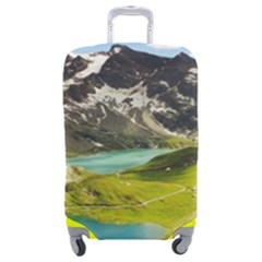 Aerial View Of Mountain And Body Of Water Luggage Cover (medium) by danenraven