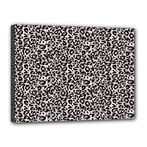 Black Cheetah Skin Canvas 16  x 12  (Stretched)