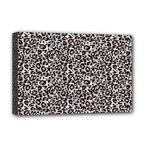 Black Cheetah Skin Deluxe Canvas 18  x 12  (Stretched)