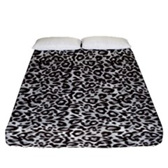 Black Cheetah Skin Fitted Sheet (Queen Size)