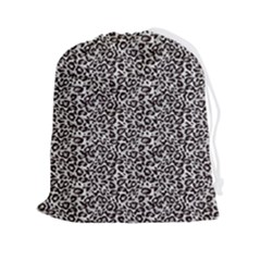 Black Cheetah Skin Drawstring Pouch (2XL)