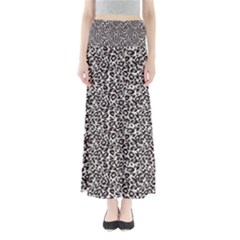 Black Cheetah Skin Full Length Maxi Skirt