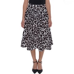 Black Cheetah Skin Perfect Length Midi Skirt