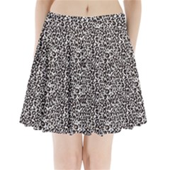 Black Cheetah Skin Pleated Mini Skirt