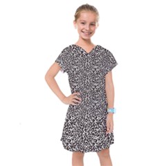 Black Cheetah Skin Kids  Drop Waist Dress by Sparkle