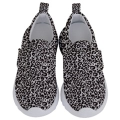 Black Cheetah Skin Kids  Velcro No Lace Shoes