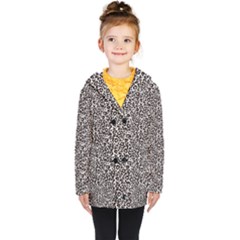 Black Cheetah Skin Kids  Double Breasted Button Coat by Sparkle