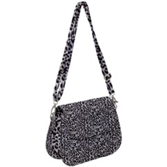 Black Cheetah Skin Saddle Handbag