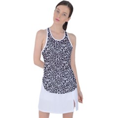 Black Cheetah Skin Racer Back Mesh Tank Top