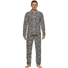 Black Cheetah Skin Men s Long Sleeve Velvet Pocket Pajamas Set by Sparkle