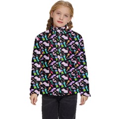 Retro Arrows Kids  Puffer Bubble Jacket Coat by Sparkle