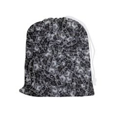 Creepy Head Mask Motif Random Pattern Drawstring Pouch (XL)