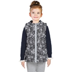 Creepy Head Mask Motif Random Pattern Kids  Hooded Puffer Vest