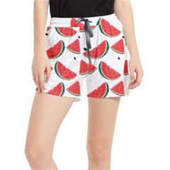 Watermelon Seamless Pattern Women s Runner Shorts by Jancukart