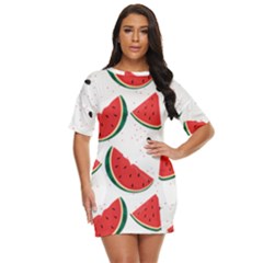 Watermelon Seamless Pattern Just Threw It On Dress by Jancukart