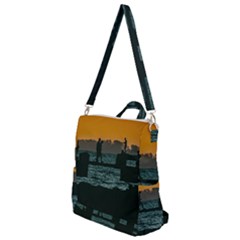 River Breakwater Sunset, Montevideo, Uruguay Crossbody Backpack by dflcprintsclothing