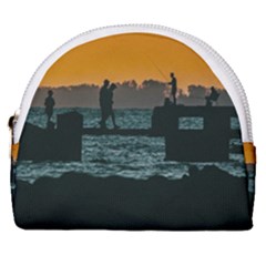 River Breakwater Sunset, Montevideo, Uruguay Horseshoe Style Canvas Pouch by dflcprintsclothing