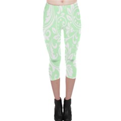 Clean Ornament Tribal Flowers  Capri Leggings  by ConteMonfrey