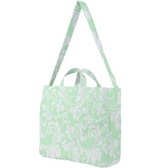 Clean Ornament Tribal Flowers  Square Shoulder Tote Bag