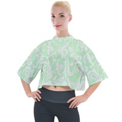 Clean Ornament Tribal Flowers  Mock Neck Tee by ConteMonfrey