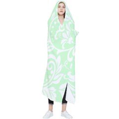 Clean Ornament Tribal Flowers  Wearable Blanket by ConteMonfrey