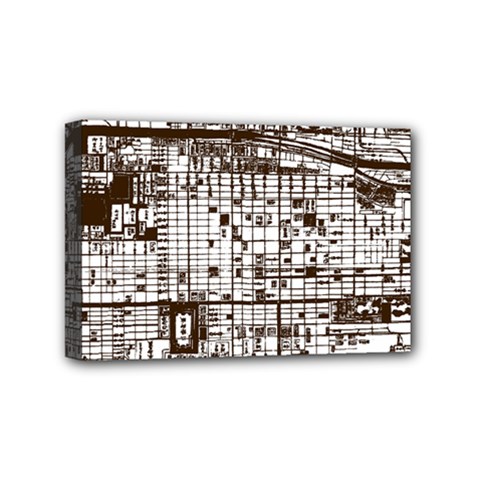 Antique Oriental Town Map  Mini Canvas 6  X 4  (stretched) by ConteMonfrey