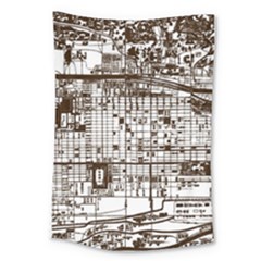 Antique Oriental Town Map  Large Tapestry by ConteMonfrey