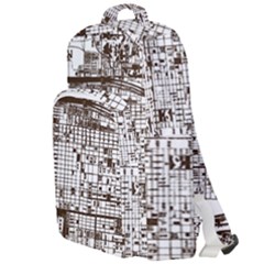 Antique Oriental Town Map  Double Compartment Backpack by ConteMonfrey