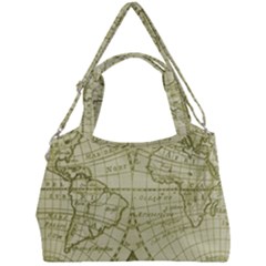 Vintage Mapa Mundi  Double Compartment Shoulder Bag