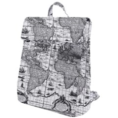 Antique Mapa Mundi Revisited Flap Top Backpack by ConteMonfrey