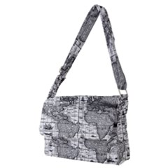 Antique Mapa Mundi Revisited Full Print Messenger Bag (m) by ConteMonfrey