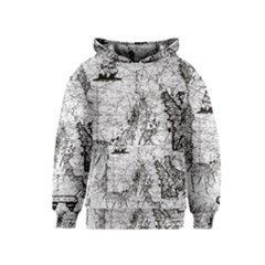Antique Mercant Map  Kids  Pullover Hoodie