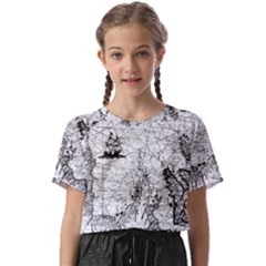 Antique Mercant Map  Kids  Basic Tee