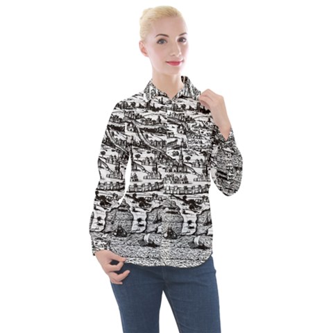 Old Civilization Women s Long Sleeve Pocket Shirt by ConteMonfrey