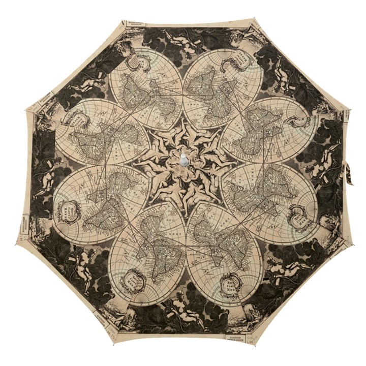 World Map - Nova delineatio totius orbis terrarum -  1659-1733 Straight Umbrellas