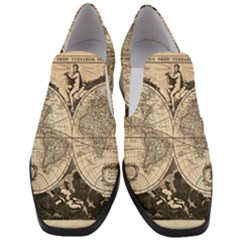 World Map - Nova delineatio totius orbis terrarum -  1659-1733 Women Slip On Heel Loafers