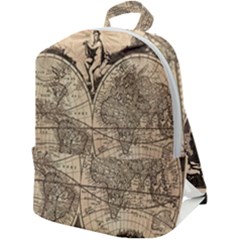 World Map - Nova Delineatio Totius Orbis Terrarum -  1659-1733 Zip Up Backpack by ConteMonfrey