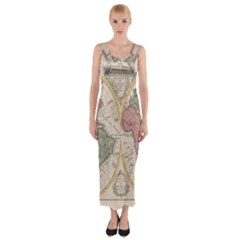 Mapa Mundi 1775 Fitted Maxi Dress