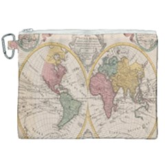 Mapa Mundi 1775 Canvas Cosmetic Bag (XXL)