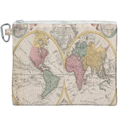Mapa Mundi 1775 Canvas Cosmetic Bag (XXXL)